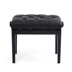 Hidrau BG33 \'Vienna\' adjustable concert piano stool - Black gloss, black leather