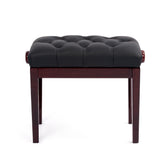 Hidrau BG33 \'Vienna\' adjustable concert piano stool - Mahogany gloss, black leather