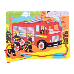 Tray Puzzle - Fire Engine
