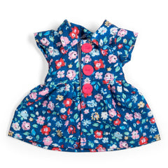 Navy Floral Dress - Small (2 Years +)