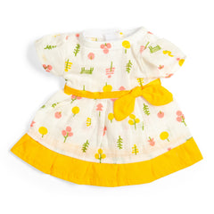 Patterned Dress Yellow Trim - Small (2 Years +)