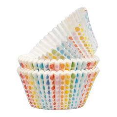 Cupcake Cases Rainbow Dots - Pack of 32