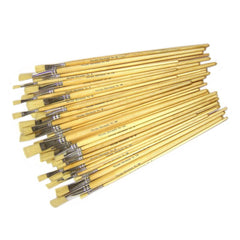 Hog Bristle Brushes Long Flat - Pack of 60