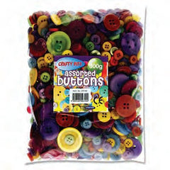 Craft Buttons Assorted - 500g