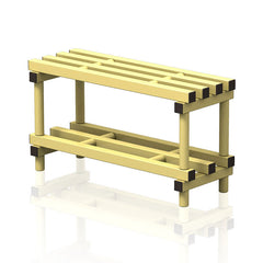 VENDIPLAS BENCH 0.9M L X 35 W X 49CM H, YELLOW