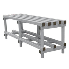 VENDIPLAS BENCH 2M L X 35 W X 49CM H, GREY