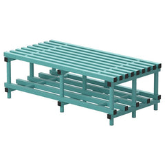 VENDIPLAS DOUBLE SIDED BENCH 2M L X 75 W X 49CM H, GREEN