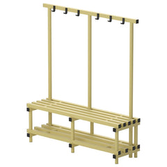 VENDIPLAS BENCH AND RAIL 2.00M L X 0.45M W X 0.49M H, YELLOW