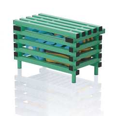 VENDIPLAS BENCH WITH STORAGE BOX GREEN, 1.00M L X 0.49M W X 0.49M H