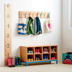 Monarch coat hooks on beech backing board - 20 hooks