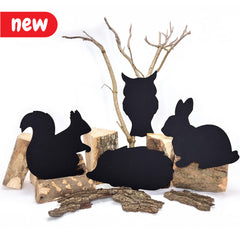 Handheld Chalkboards - Woodland Animals , set of 4
