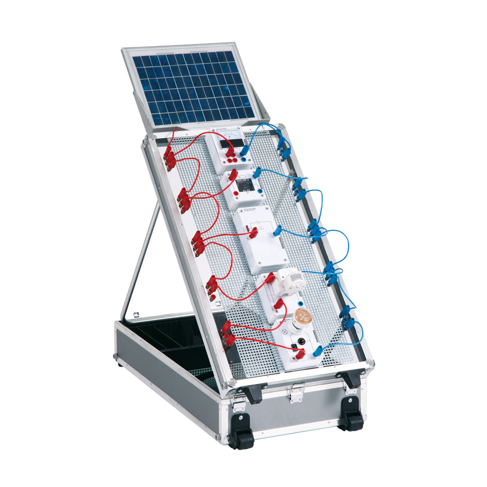 Tilgear Christiani Solar Power Case for AV & ICT electronic projects, featuring a compact design and solar power components.