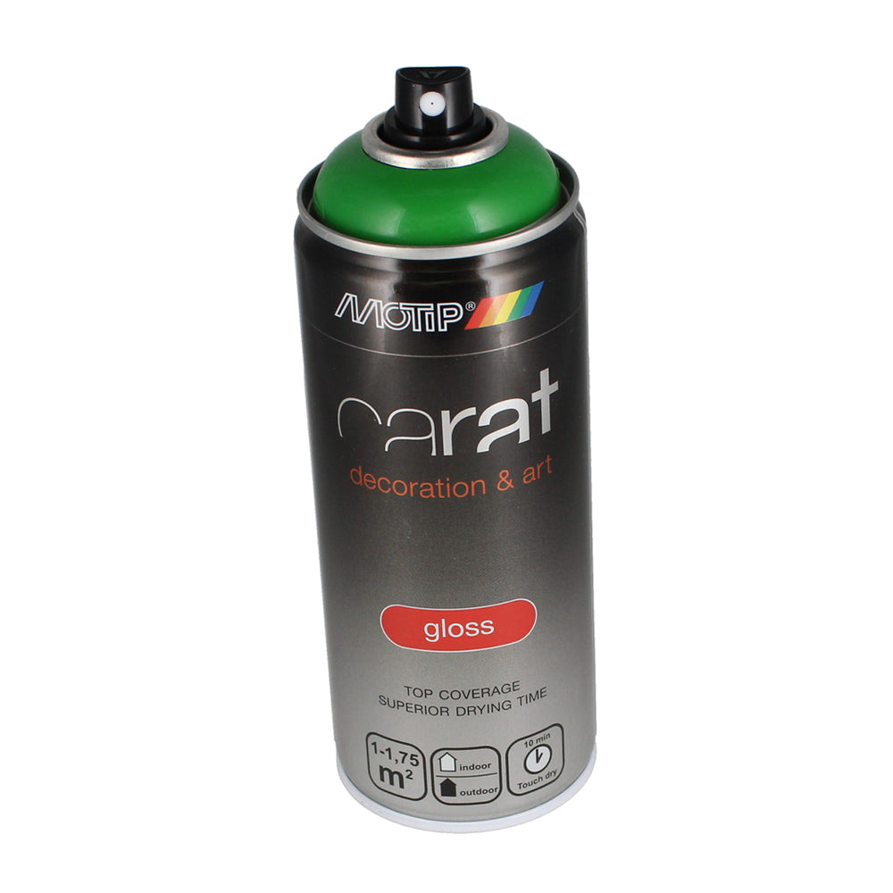 Can Art Spray Paint Lutecia Green by Tilgear, 400ml, showcasing the vibrant green spray can used for art and craft projects.