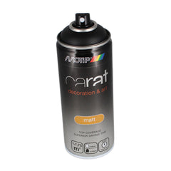 Can Art Spray Paint Pure Traffic Matt Black 400ml from Tilgear, designed for arts and crafts with a smooth matte black finish.