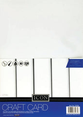 White A3 craft card from Tilgear, 220gsm, pack of 10, ideal for art and craft projects and creative paper crafts.