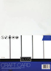 White A4 craft card from Tilgear, 220gsm, pack of 15, ideal for arts, crafts, and creative projects.