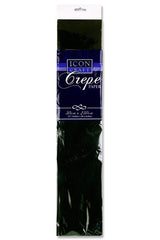 Crepe Paper Black 500mm x 2.5m 17gsm
