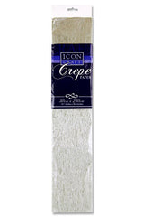 Crepe Paper Silver 500mm x 2.5m 17gsm