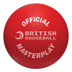 OFFICIAL BRITISH DODGEBALL MASTERPLAY FOAM DODGEBALL 150MM, RED