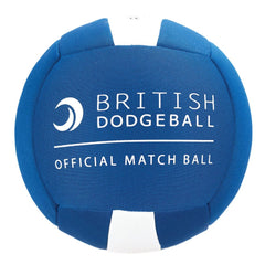 OFFICIAL BRITISH DODGEBALL MATCH BALL SIZE 2, BLUE AND WHITE