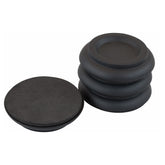 Piano Workshop set of 4 black wooden castor cups for upright piano