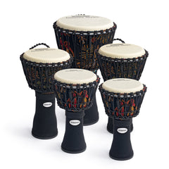 Percussion Workshop Jammer Series djembe 5 player pack - rope tuned