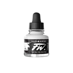 Daler Rowney White Acrylic Ink in 29.5ml bottle for art and craft painting projects