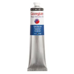 Daler Rowney Georgian Water Mixable Oil Paint in Cobalt Blue Hue, 200ml, suitable for art and painting projects.
