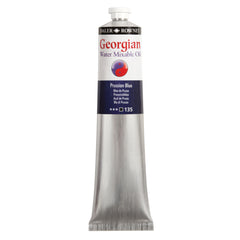 Daler Rowney Georgian Water Mixable Oil Paint in Prussian Blue, 200ml tube, suitable for art and painting projects
