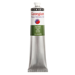 Daler Rowney Georgian Water Mixable Oil Paint in Sap Green, 200ml bottle, suitable for art and craft painting projects.