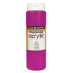 Purple Daler Rowney Graduate Acrylic paint in a 500ml bottle, ideal for art and craft projects, by Tilgear.