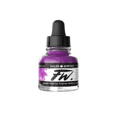 Daler Rowney Purple Lake acrylic ink in 29.5ml bottle, ideal for art and craft painting projects