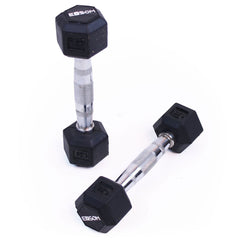 EXSOM RUBBER HEX DUMBBELLS 1.25KG, PAIR