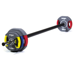 ORIGIN RUBBER BARBELL SET C/W BAR & COLLARS URETHENE