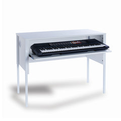 Monarch EF6003 keyboard desk - Beech with graphite grey steel legs