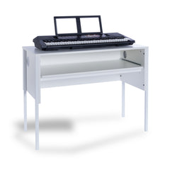 Monarch EF6003 keyboard desk - White with white steel legs