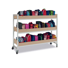 Monarch heavy duty large classroom storage trolley - White