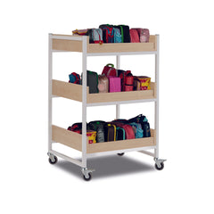 Monarch heavy duty medium classroom storage trolley - White