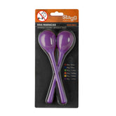 Stagg egg shakers pair with long handles - Purple