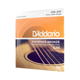 D\'Addario Phosphor Bronze Acoustic Guitar String Set - Extra Light