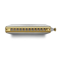 Suzuki Fabulous 12-hole chromatic harmonica in C – Straight-alignment slide, square mouthpiece