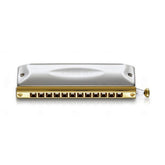 Suzuki Fabulous 12-hole chromatic harmonica in C – Straight-alignment slide, square mouthpiece