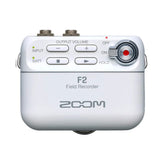 Zoom F2 field recorder with lavalier microphone - white