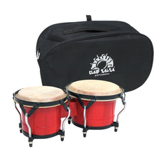 Club Salsa bongos in red with black hardware