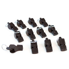 PEA-LESS WHISTLE BLACK, SET OF 12
