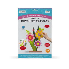 Felt & Wood Craft - Make A Bunch of flowers (5 Years +)