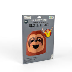 Sloth 3D Mask Card Craft (5 Years +)