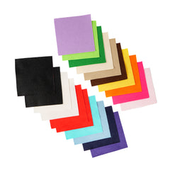 Polyester Felt Squares Assorted 1 x 220 x 220mm - Pack of 50