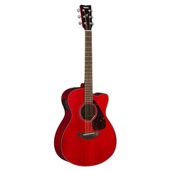 Yamaha FSX800CII 4/4 solid top concert cutaway electro-acoustic guitar - Ruby Red
