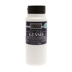 Acrylic Gesso Canvas Primer, White - 500ml